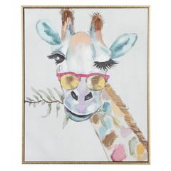 Uma Home Giraffe Canvas Art 17x21