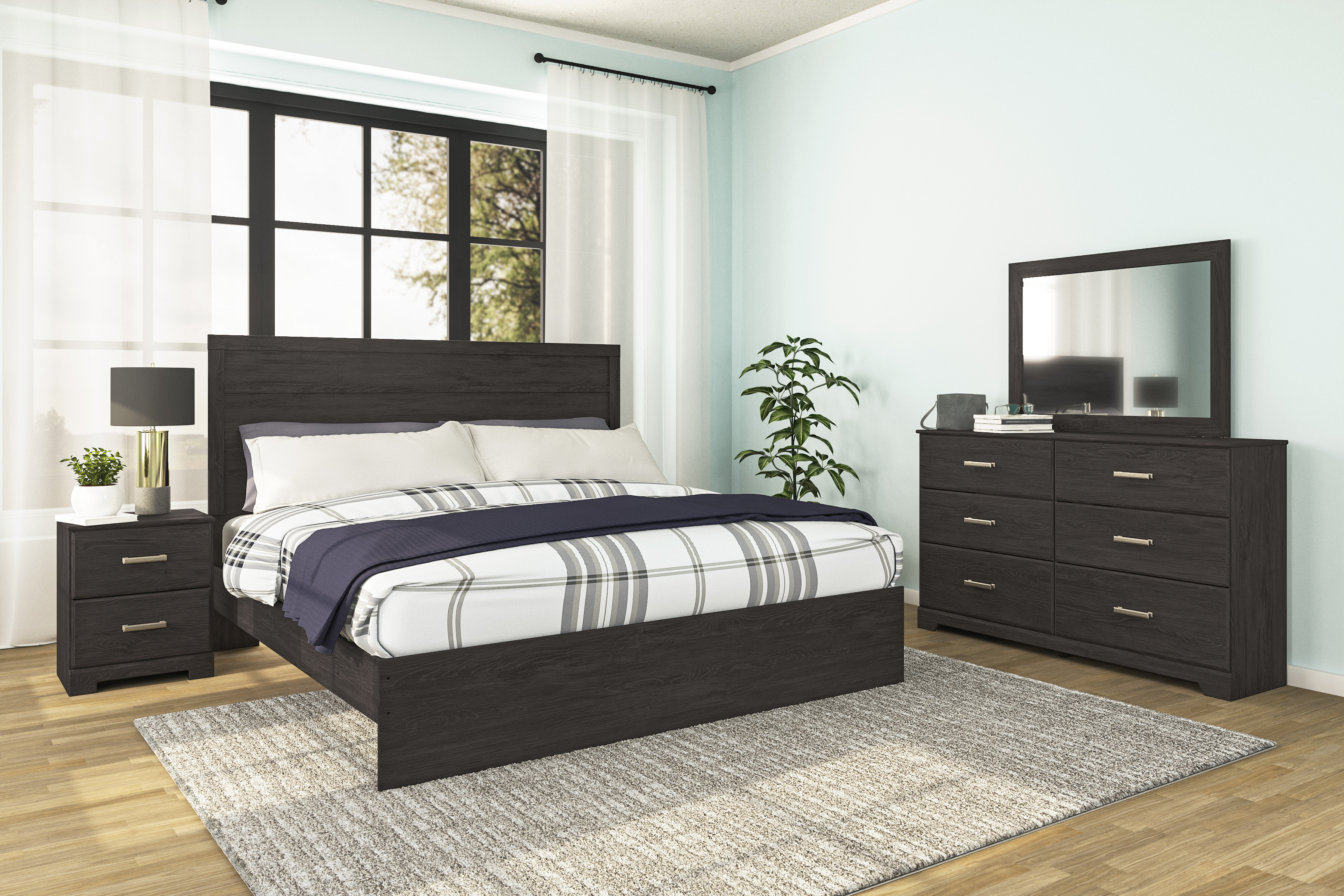 Ashley black bedroom deals set