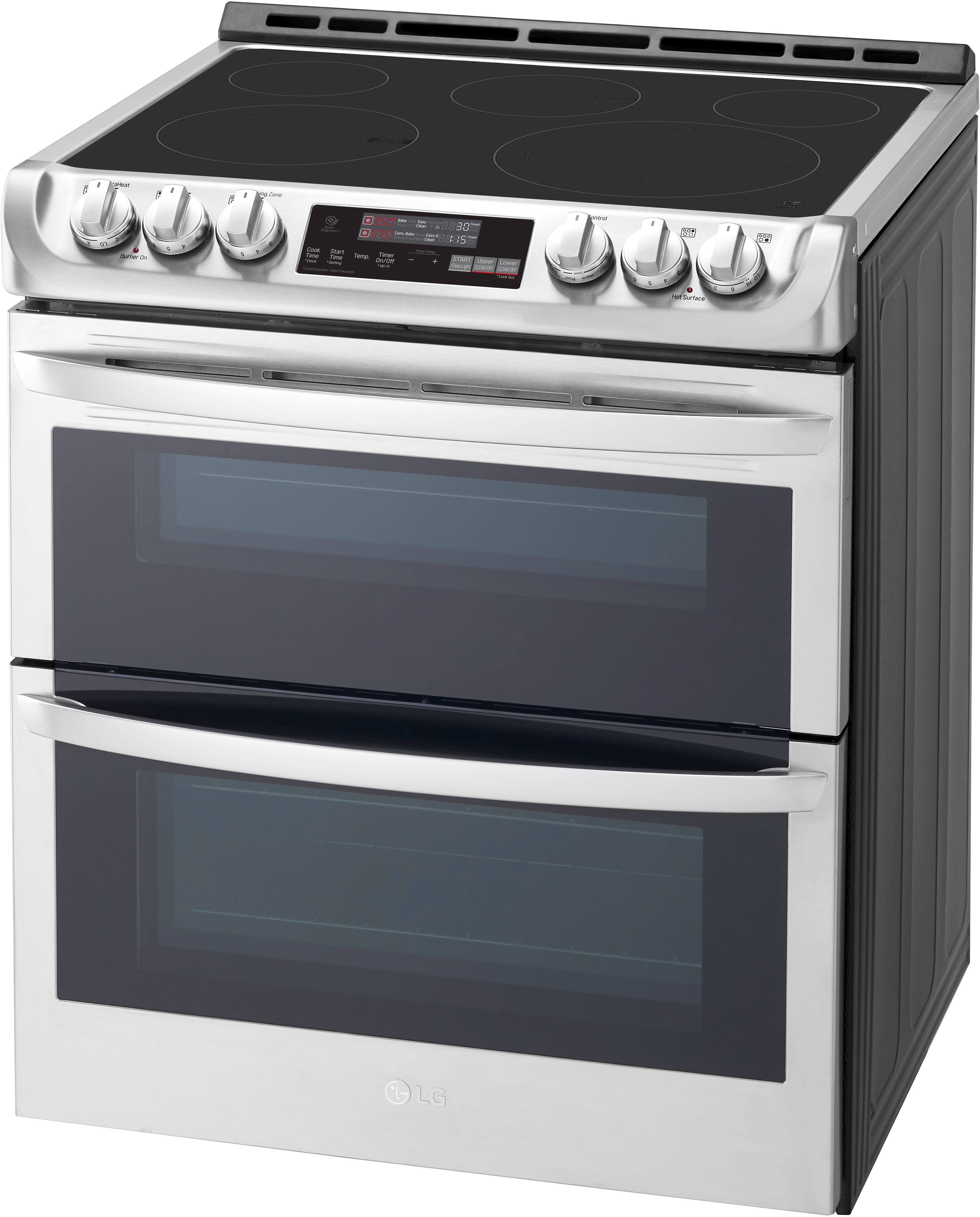 lg double oven slide in electric range