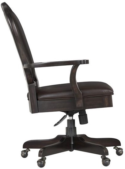 clinton desk chair high back black