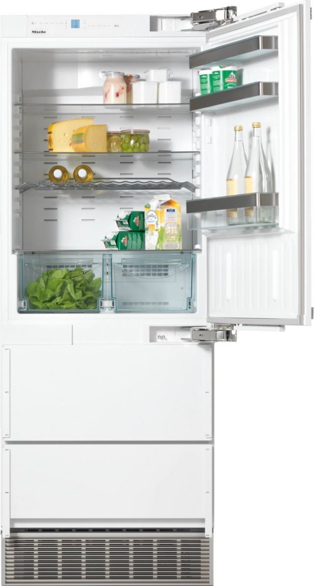 Miele 30 in. 14.1 Cu. Ft. White Built In Bottom Freezer Refrigerator