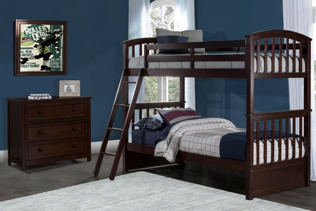 Hillsdale Furniture Schoolhouse Sidney Chocolate Twin/Full Bunk Bed-2