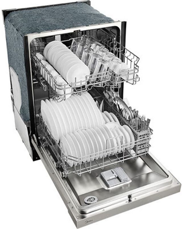 Midea® 24" Stainless Steel Front Control Built In Dishwasher-3