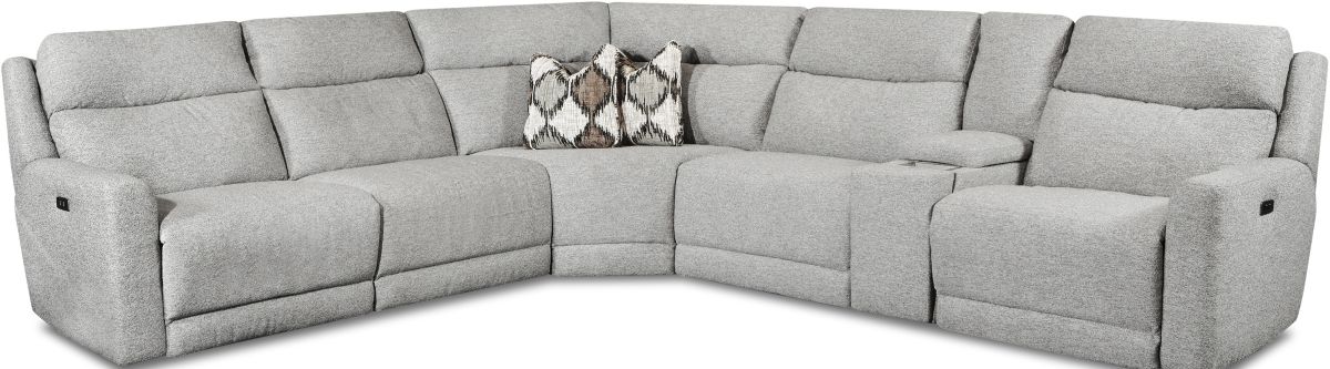 Power headrest store reclining sectional