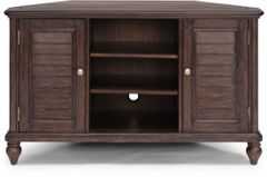 homestyles® Marie Distressed Oak Corner Entertainment Stand