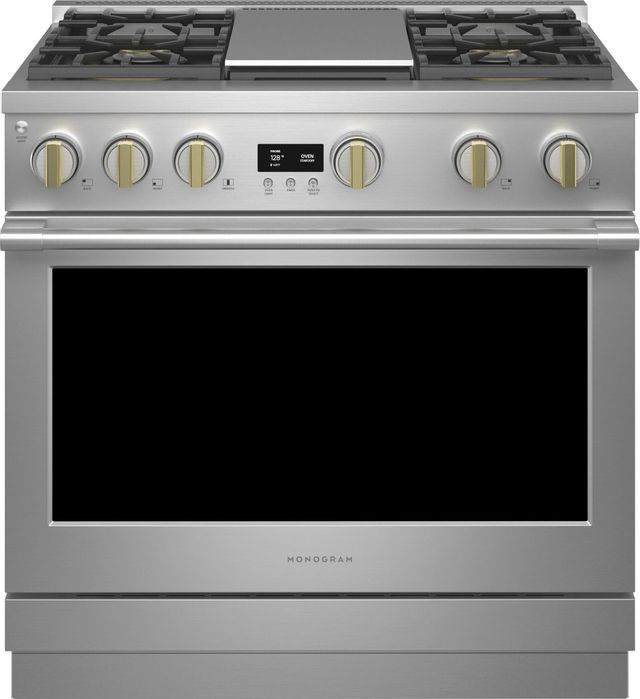 Monogram® Statement Collection 36" Stainless Steel Pro Style Gas Range 0