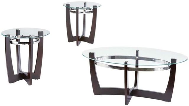 Progressive® Furniture Del Ray 3-Piece Espresso Living Room Table Set-0