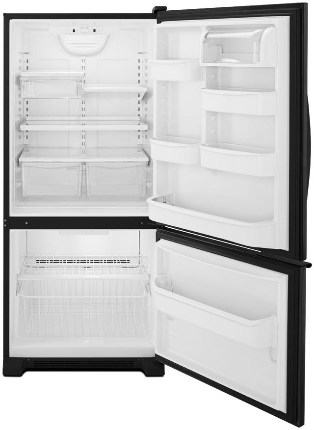 Whirlpool® Gold® 18.7 Cu. Ft. Bottom Freezer Refrigerator-Black 1