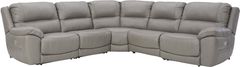 Signature Design by Ashley® Dunleith 5-Piece Gray Power Reclining Sectional