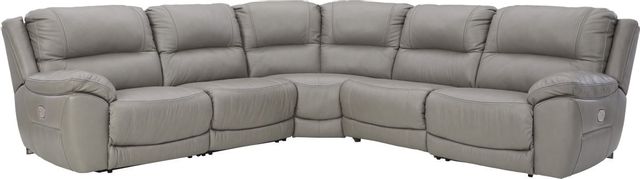 Signature Design by Ashley® Dunleith 5-Piece Gray Power Reclining Sectional-0