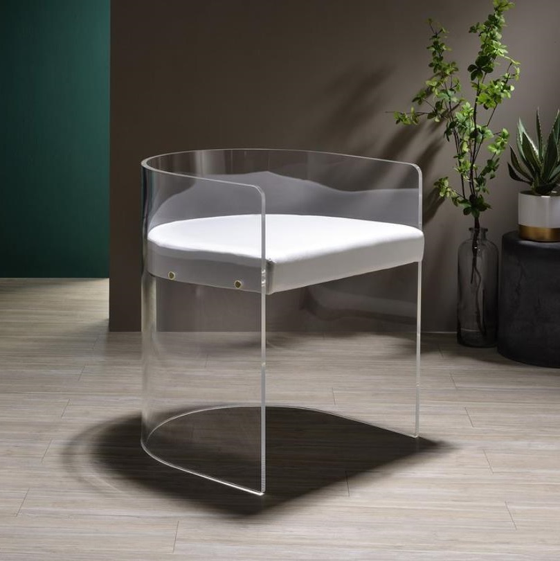 Progressive® Furniture A La Carte Clear Acrylic/White Chair