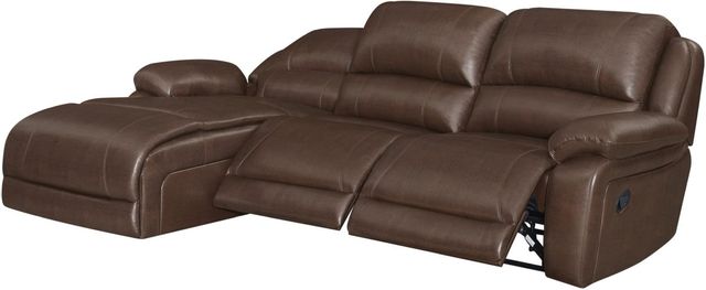 Coaster® Mackenzie 3-Piece Chestnut Reclining Sectional with Chaise