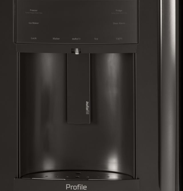 GE Profile™ 22.2 Cu. Ft. Black Stainless Steel Counter Depth French Door Refrigerator 11