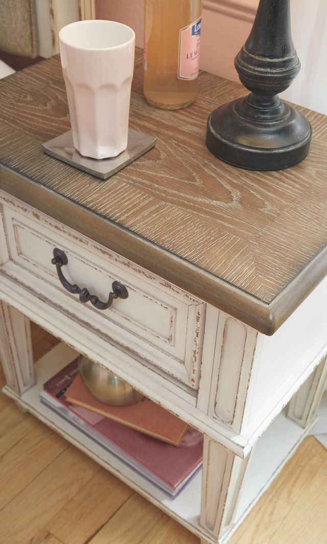 Signature Design by Ashley® Realyn Antiqued Two Tone Nightstand 3