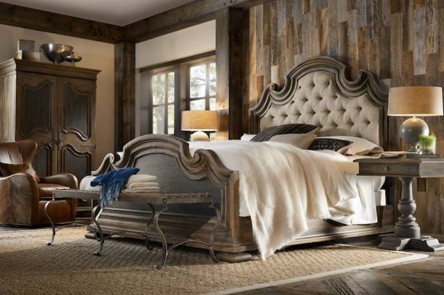 Hooker® Furniture Hill Country Anthracite Black Fair Oaks King Upholstered Bed 7