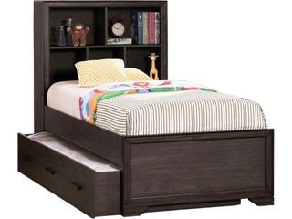 Samuel Lawrence Furniture Granite Falls Brown Youth Twin Bookcase Bed With Trundle