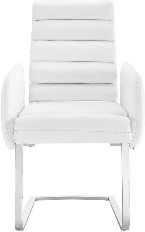 Elements International Beaux White Arm Chair 0