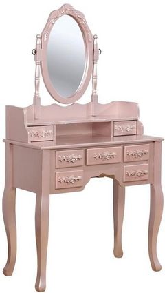 Furniture of America® Harriet Rose Gold Vanity with Stool
