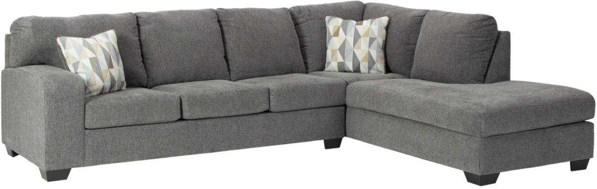 Benchcraft® Dalhart 2-Piece Charcoal Sectional with Chaise