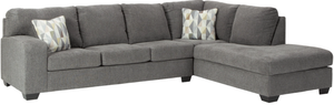 Benchcraft® Dalhart 2-Piece Charcoal Left-Arm Facing Sectional with Chaise