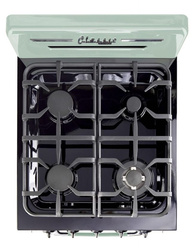 Unique® Appliances Classic Retro 24" Summer Mint Green Freestanding Natural Gas Range 3