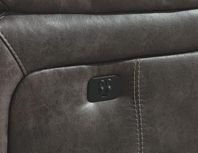 Signature Design by Ashley® Dunwell Power Reclining Sofa with Adjustable Headrest 5