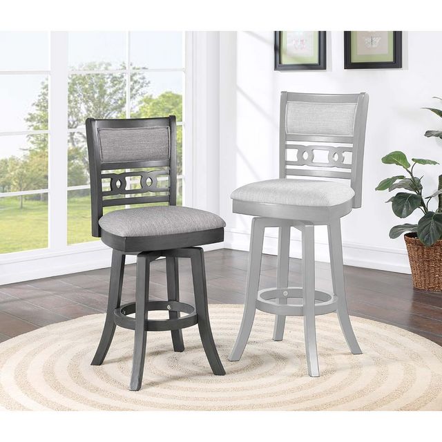 New Classic Home Furniture Gia Grey Swivel Counter Stool-1