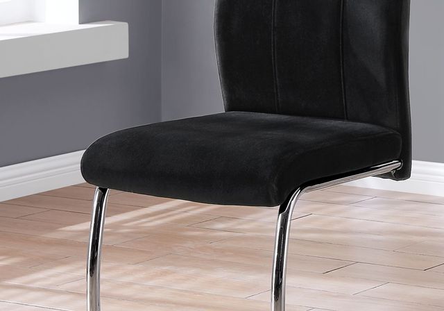 Monarch Specialties Inc. 2 Piece Black Velvet Dining Chairs 7