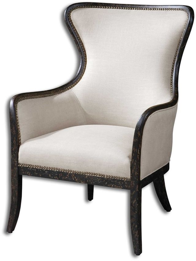 Uttermost® Sandy Shimmery Sand Wing Chair-0