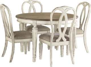 Signature Design by Ashley® Realyn 5-Piece Chipped White Dining Table Set