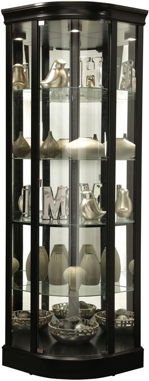 Howard Miller® Marlowe II Black Satin Curio Cabinet