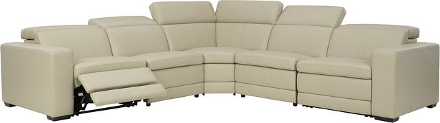 Signature Design by Ashley® Texline Sand 5-Piece Power Reclining Sectional 1