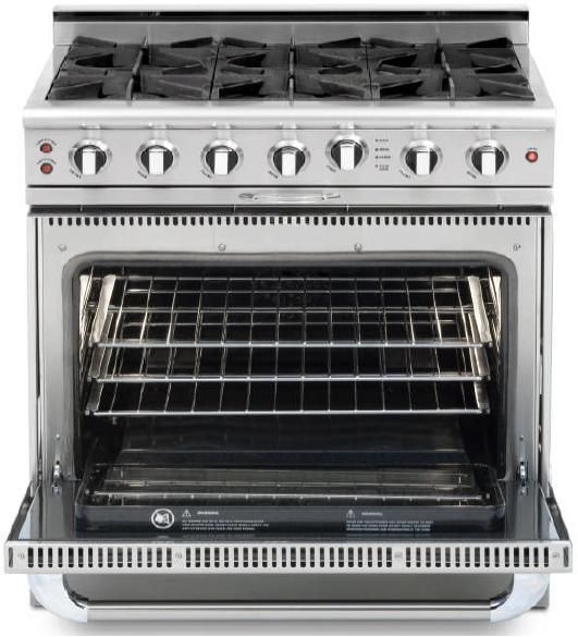Capital Culinarian 36" Stainless Steel Free Standing Gas Range 1