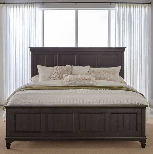 Liberty Allyson Park Wirebrushed Black Forest Queen Panel Bed 4