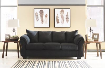 Signature Design by Ashley® Darcy Black Full Sofa Sleeper 2
