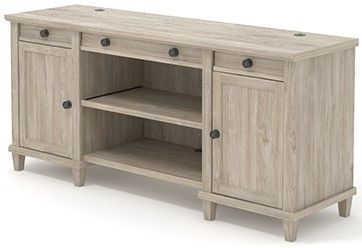 Sauder 2-Door Storage Cabinet Chalk Oak