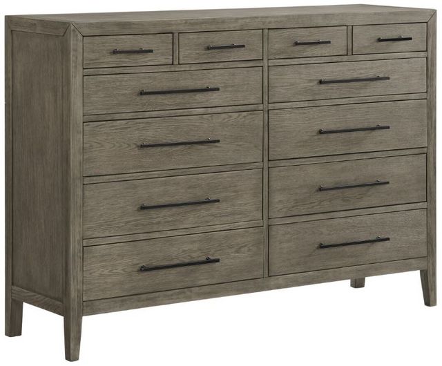 Elements International Versailles Contemporary Gray 12-Drawer