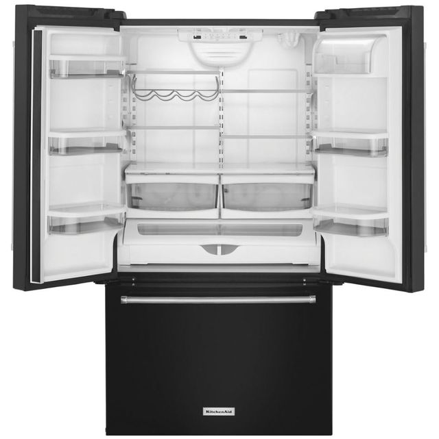 KitchenAid® 20.0 Cu. Ft. Black Counter Depth French Door Refrigerator 1