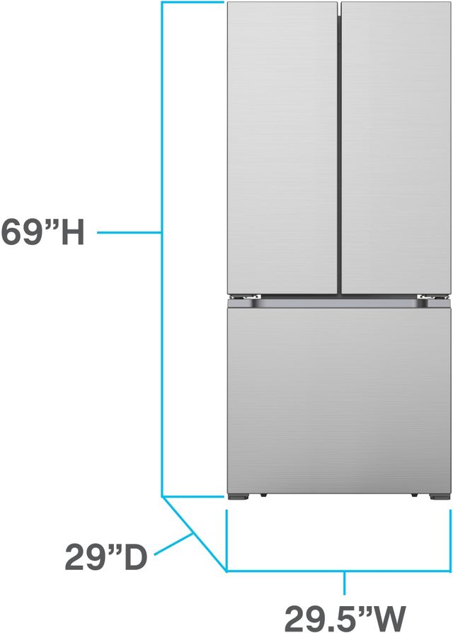 Avanti® 17.5 Cu. Ft. Stainless Steel Counter Depth French Door Refrigerator 8