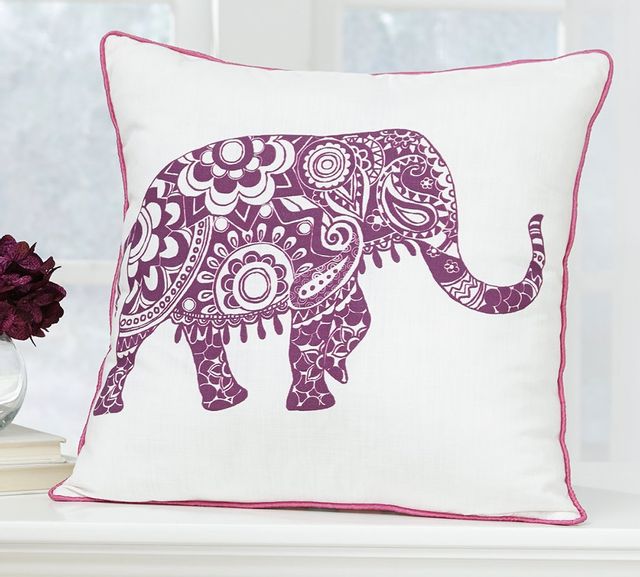 Signature Design by Ashley® Medan Set of 4 White/Purple Pillows 2