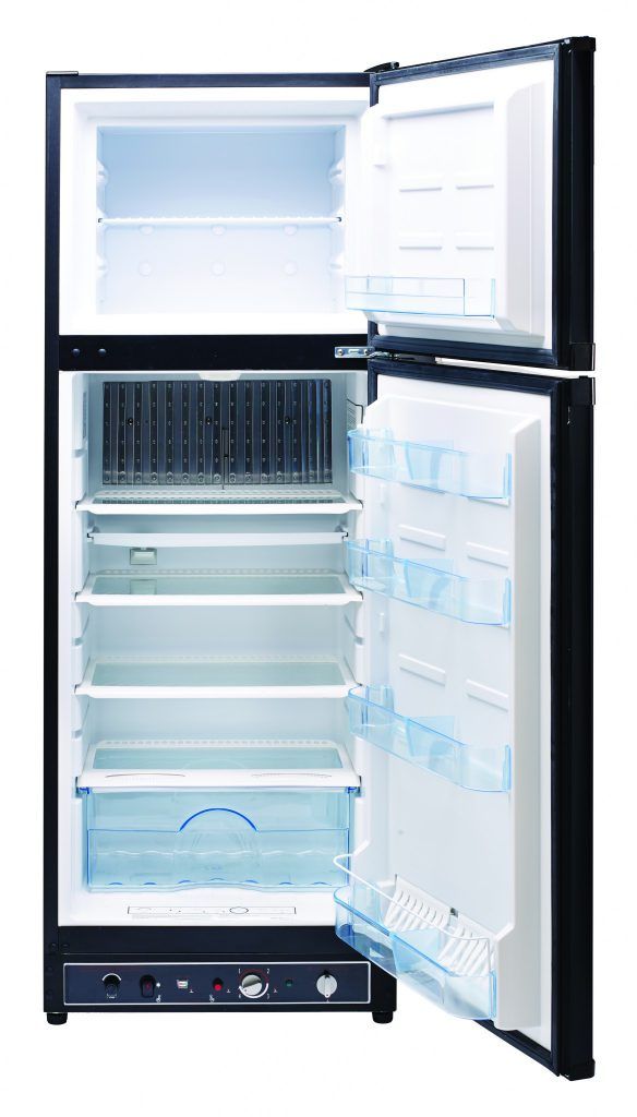 Unique® Appliances 8.0 Cu. Ft. Black Counter Depth Freestanding Liquid Propane Top Freezer Refrigerator 1