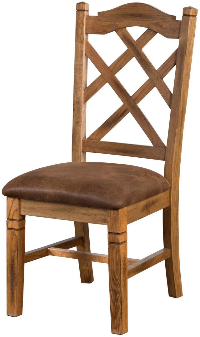 Sunny Designs Sedona Rustic Oak Double Crossback Chair 0