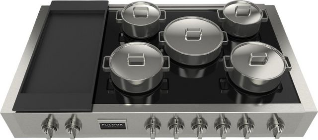 F6PIR485GS1 in Stainless Steel by Fulgor Milano in Schenectady, NY - SOFIA  48 PRO INDUCTION RANGE WITH GRIDDLE