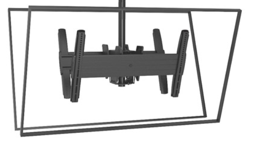 Chief® Professional AV Solutions Black FUSION™ Large Back To Back Stacked Ceiling Mount 1
