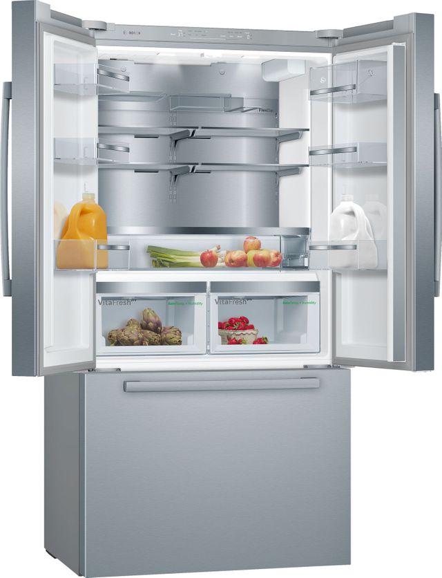 Bosch 800 Series 21.0 Cu. Ft. Stainless Steel French Door Bottom Freezer Refrigerator-2