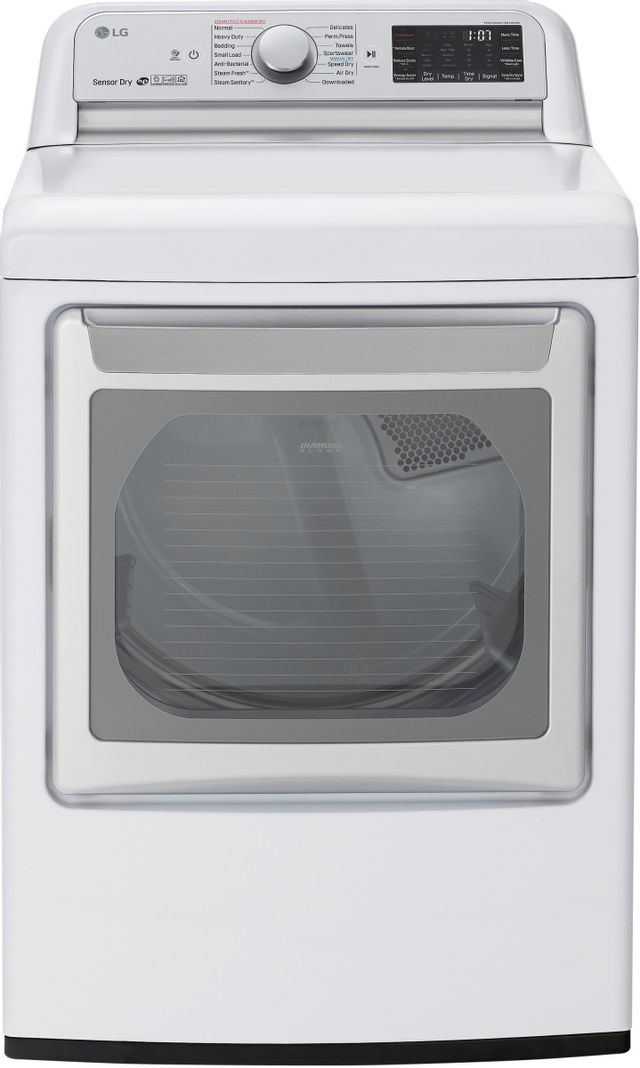 LG 7.3 Cu. Ft. White Front Load Electric Dryer