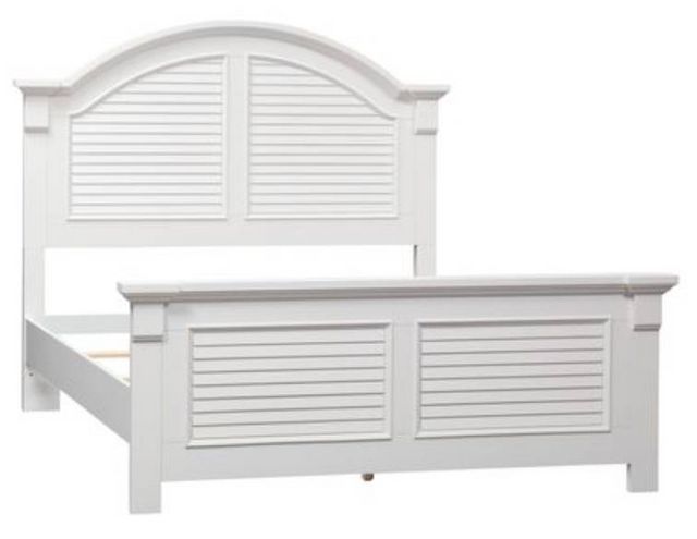 Liberty Summer House I Oyster White Queen Panel Bed-0