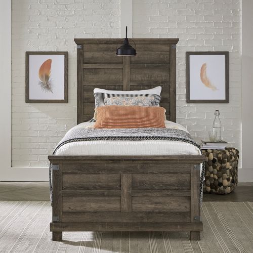 Liberty Lakeside Haven Brownstone Twin Panel Bed-0