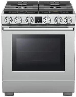 Dacor® 30" Silver Stainless Pro Style Dual Fuel Range