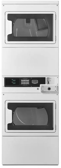 Maytag Commercial® 14.8 Cu. Ft. White Commercial Stacked Laundry